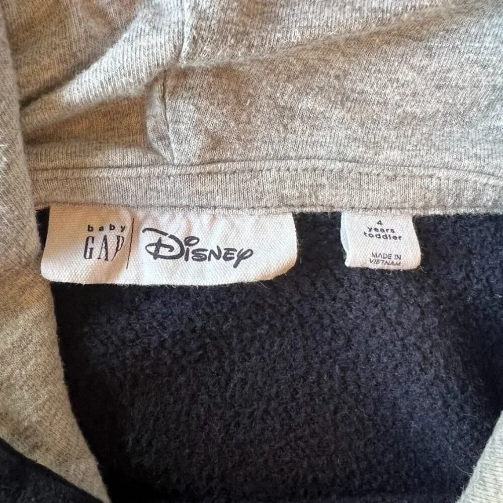 Baby Gap X Disney Mickey Mouse Pullover Hoodie Sweatshirt With Ears
